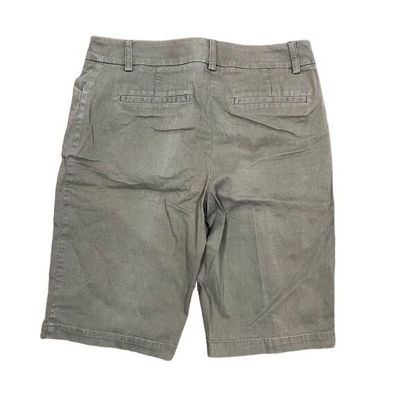 Jones New York Sport Women's Stretch Olive Trouser Shorts Bermuda Green Size 6 - Picture 4 of 7